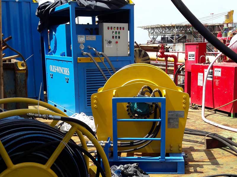 rental hydraulic winch , hire hydraulic winch , winch for offshore, rental winch application for offshore, Rental a frame , crane , Supply hydraulic winch , a frame, crane hydraulic equipment for offshore.